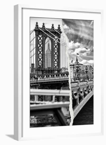 Dual Torn Posters Series - Paris - New York-Philippe Hugonnard-Framed Photographic Print