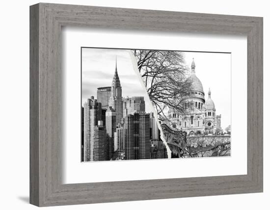 Dual Torn Posters Series - Paris - New York-Philippe Hugonnard-Framed Photographic Print