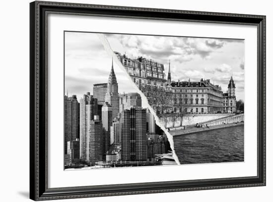 Dual Torn Posters Series - Paris - New York-Philippe Hugonnard-Framed Photographic Print