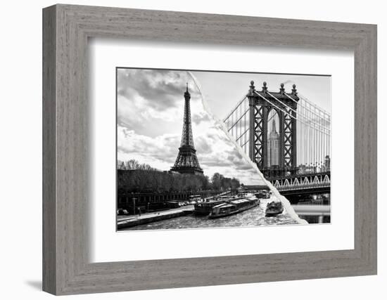 Dual Torn Posters Series - Paris - New York-Philippe Hugonnard-Framed Photographic Print