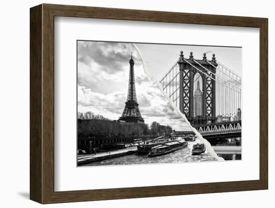 Dual Torn Posters Series - Paris - New York-Philippe Hugonnard-Framed Photographic Print