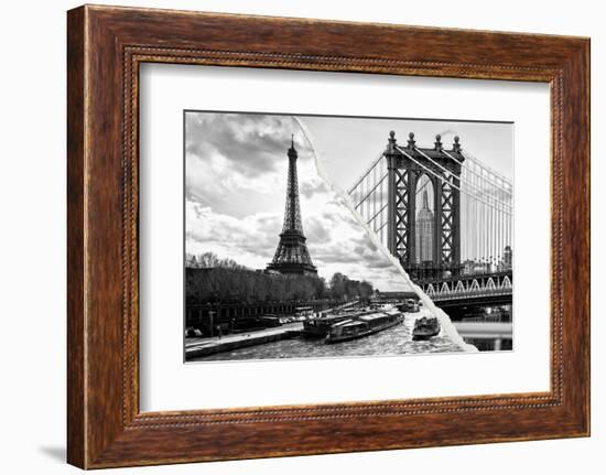 Dual Torn Posters Series - Paris - New York-Philippe Hugonnard-Framed Photographic Print