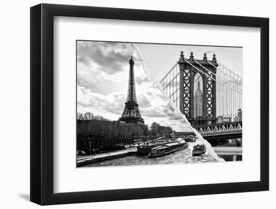 Dual Torn Posters Series - Paris - New York-Philippe Hugonnard-Framed Photographic Print