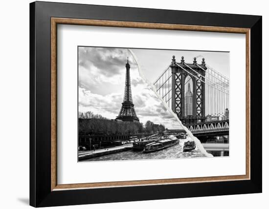 Dual Torn Posters Series - Paris - New York-Philippe Hugonnard-Framed Photographic Print