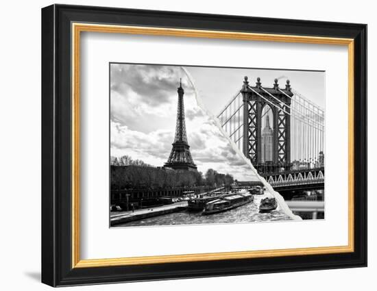 Dual Torn Posters Series - Paris - New York-Philippe Hugonnard-Framed Photographic Print