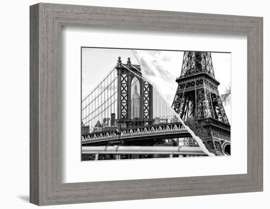 Dual Torn Posters Series - Paris - New York-Philippe Hugonnard-Framed Photographic Print