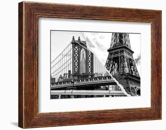 Dual Torn Posters Series - Paris - New York-Philippe Hugonnard-Framed Photographic Print