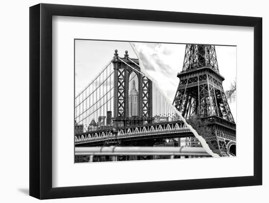 Dual Torn Posters Series - Paris - New York-Philippe Hugonnard-Framed Photographic Print