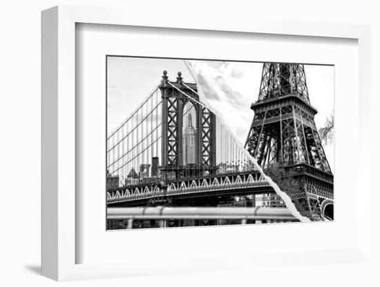 Dual Torn Posters Series - Paris - New York-Philippe Hugonnard-Framed Photographic Print