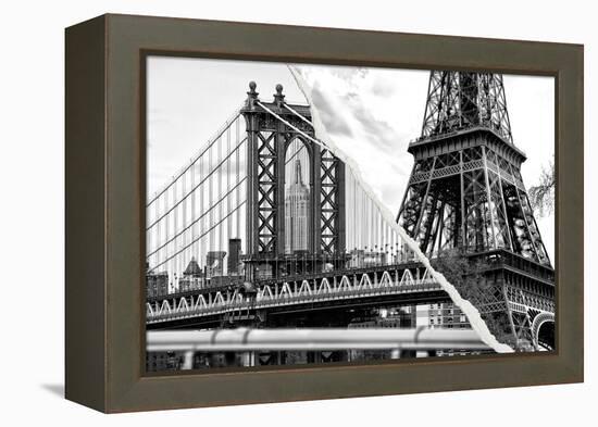 Dual Torn Posters Series - Paris - New York-Philippe Hugonnard-Framed Premier Image Canvas