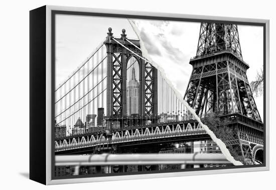 Dual Torn Posters Series - Paris - New York-Philippe Hugonnard-Framed Premier Image Canvas