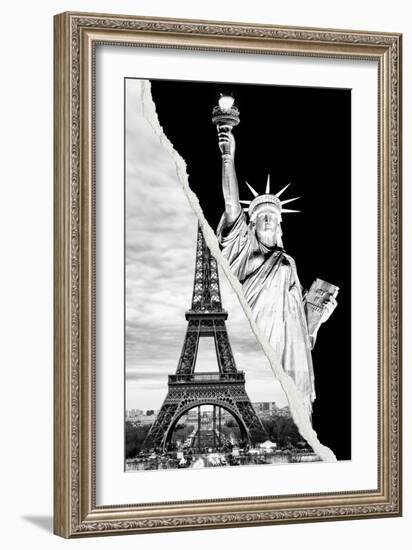 Dual Torn Posters Series - Paris - New York-Philippe Hugonnard-Framed Photographic Print