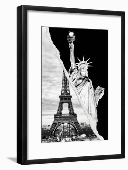 Dual Torn Posters Series - Paris - New York-Philippe Hugonnard-Framed Photographic Print