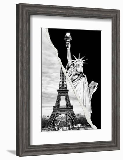 Dual Torn Posters Series - Paris - New York-Philippe Hugonnard-Framed Photographic Print