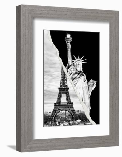 Dual Torn Posters Series - Paris - New York-Philippe Hugonnard-Framed Photographic Print