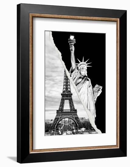 Dual Torn Posters Series - Paris - New York-Philippe Hugonnard-Framed Photographic Print