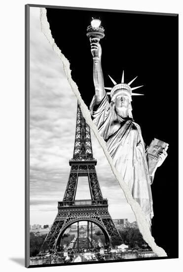 Dual Torn Posters Series - Paris - New York-Philippe Hugonnard-Mounted Photographic Print