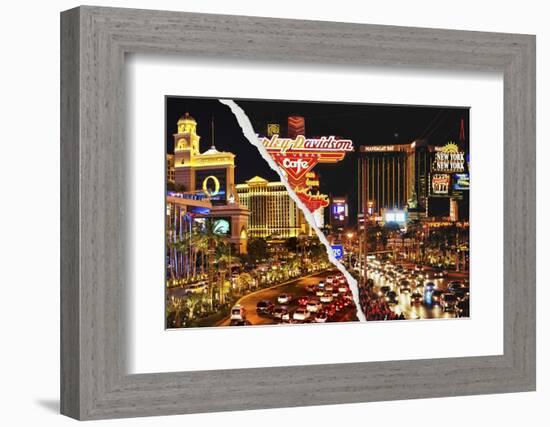 Dual Torn Posters Series - Vegas-Philippe Hugonnard-Framed Photographic Print