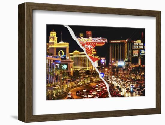 Dual Torn Posters Series - Vegas-Philippe Hugonnard-Framed Photographic Print