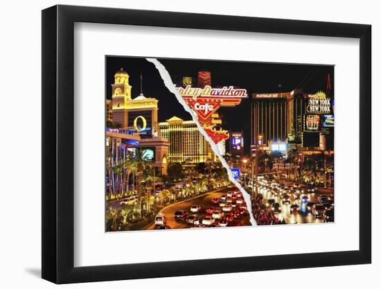 Dual Torn Posters Series - Vegas-Philippe Hugonnard-Framed Photographic Print