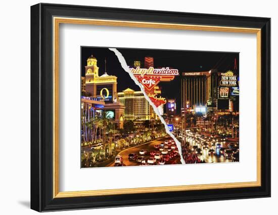 Dual Torn Posters Series - Vegas-Philippe Hugonnard-Framed Photographic Print