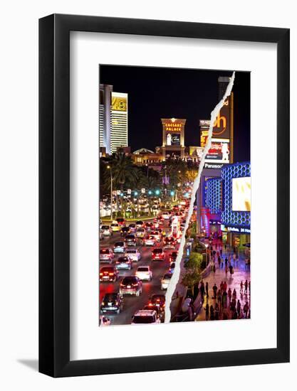 Dual Torn Posters Series - Vegas-Philippe Hugonnard-Framed Photographic Print