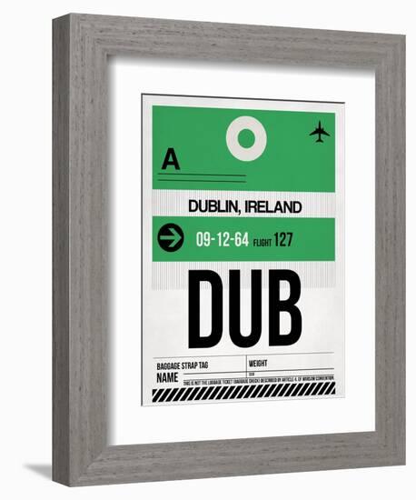 DUB Dublin Luggage Tag 1-NaxArt-Framed Art Print