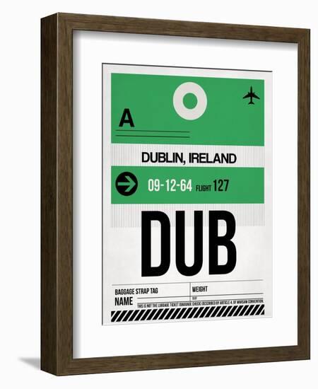 DUB Dublin Luggage Tag 1-NaxArt-Framed Art Print