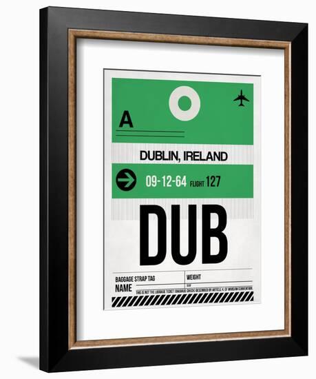 DUB Dublin Luggage Tag 1-NaxArt-Framed Art Print