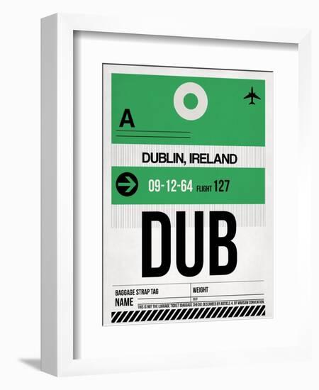 DUB Dublin Luggage Tag 1-NaxArt-Framed Art Print