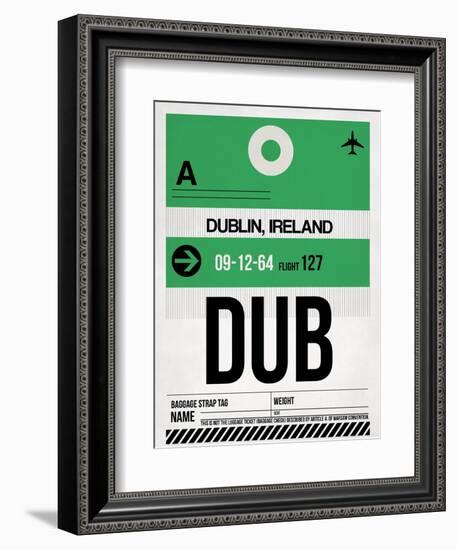 DUB Dublin Luggage Tag 1-NaxArt-Framed Art Print