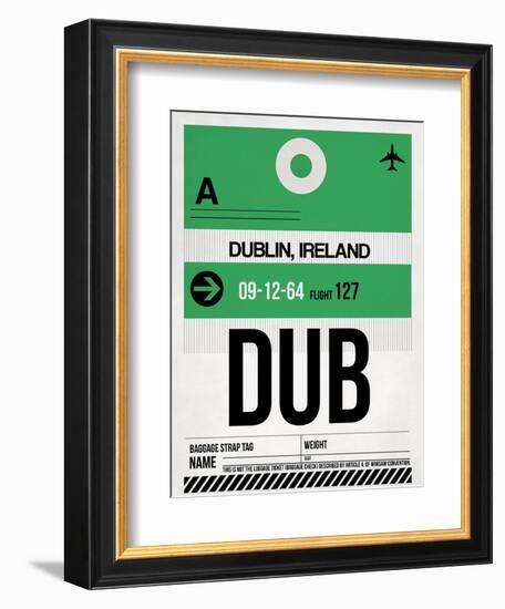 DUB Dublin Luggage Tag 1-NaxArt-Framed Art Print