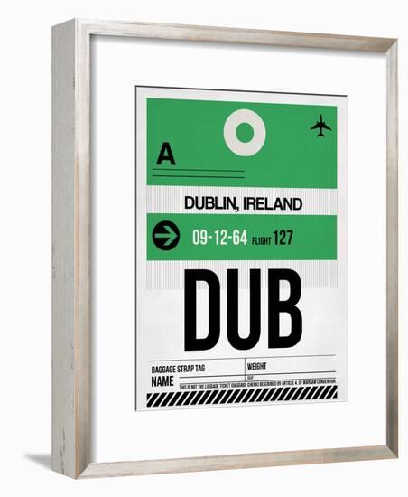 DUB Dublin Luggage Tag 1-NaxArt-Framed Art Print