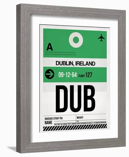 DUB Dublin Luggage Tag 1-NaxArt-Framed Art Print