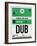 DUB Dublin Luggage Tag 1-NaxArt-Framed Art Print