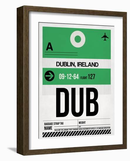 DUB Dublin Luggage Tag 1-NaxArt-Framed Art Print