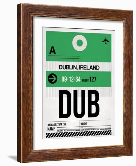 DUB Dublin Luggage Tag 1-NaxArt-Framed Art Print