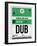 DUB Dublin Luggage Tag 1-NaxArt-Framed Art Print