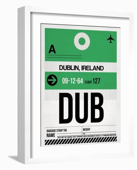 DUB Dublin Luggage Tag 1-NaxArt-Framed Art Print