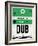 DUB Dublin Luggage Tag 1-NaxArt-Framed Art Print