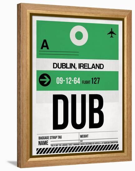 DUB Dublin Luggage Tag 1-NaxArt-Framed Stretched Canvas