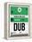 DUB Dublin Luggage Tag 1-NaxArt-Framed Stretched Canvas