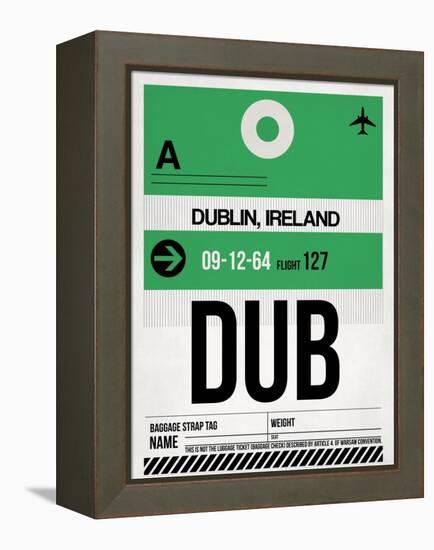 DUB Dublin Luggage Tag 1-NaxArt-Framed Stretched Canvas