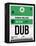 DUB Dublin Luggage Tag 1-NaxArt-Framed Stretched Canvas