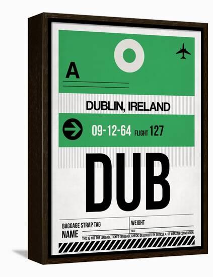 DUB Dublin Luggage Tag 1-NaxArt-Framed Stretched Canvas