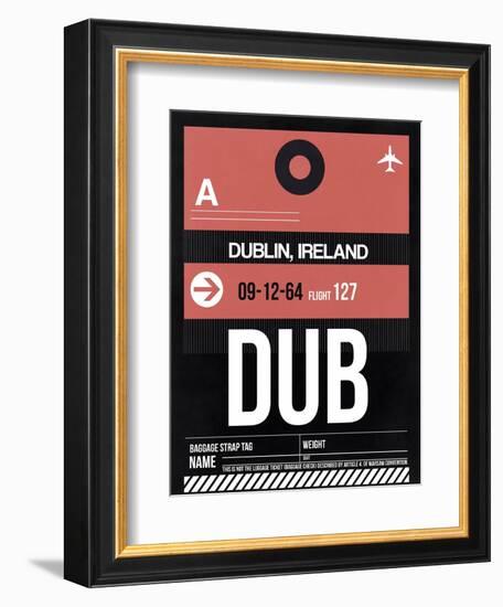 DUB Dublin Luggage Tag 2-NaxArt-Framed Art Print
