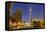 Dubai Burj Khalifa and Skyscrapers at Night, Dubai City, United Arab Emirates, Middle East-Neale Clark-Framed Premier Image Canvas