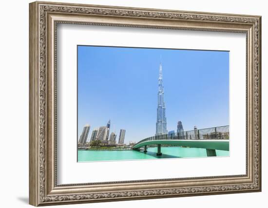 Dubai Burj Khalifa, Dubai City, United Arab Emirates, Middle East-Neale Clark-Framed Photographic Print