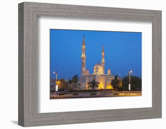 Dubai Jumeirah Mosque at Night, Dubai, United Arab Emirates, Middle East-Neale Clark-Framed Photographic Print