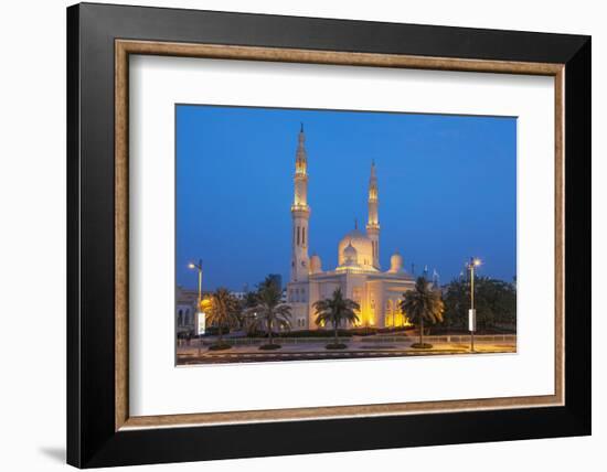 Dubai Jumeirah Mosque at Night, Dubai, United Arab Emirates, Middle East-Neale Clark-Framed Photographic Print